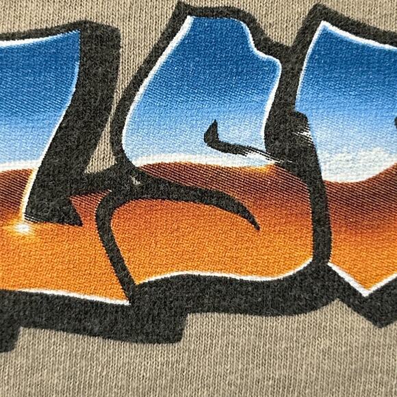 Full Send Graffiti T Shirt Nelk Boys Spellout Streetwear Tee Beige XL X-Large - Picture 4 of 7